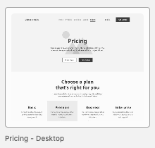 Pricing – Desktop