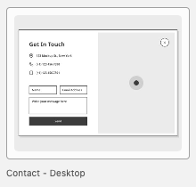 Contact – Desktop