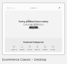 Ecommerce Classic – Desktop