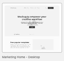 Marketing Home – Desktop